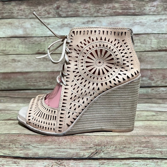 Jeffrey Campbell Rodillo Wedge Open Toe Sandals - Picture 1 of 9